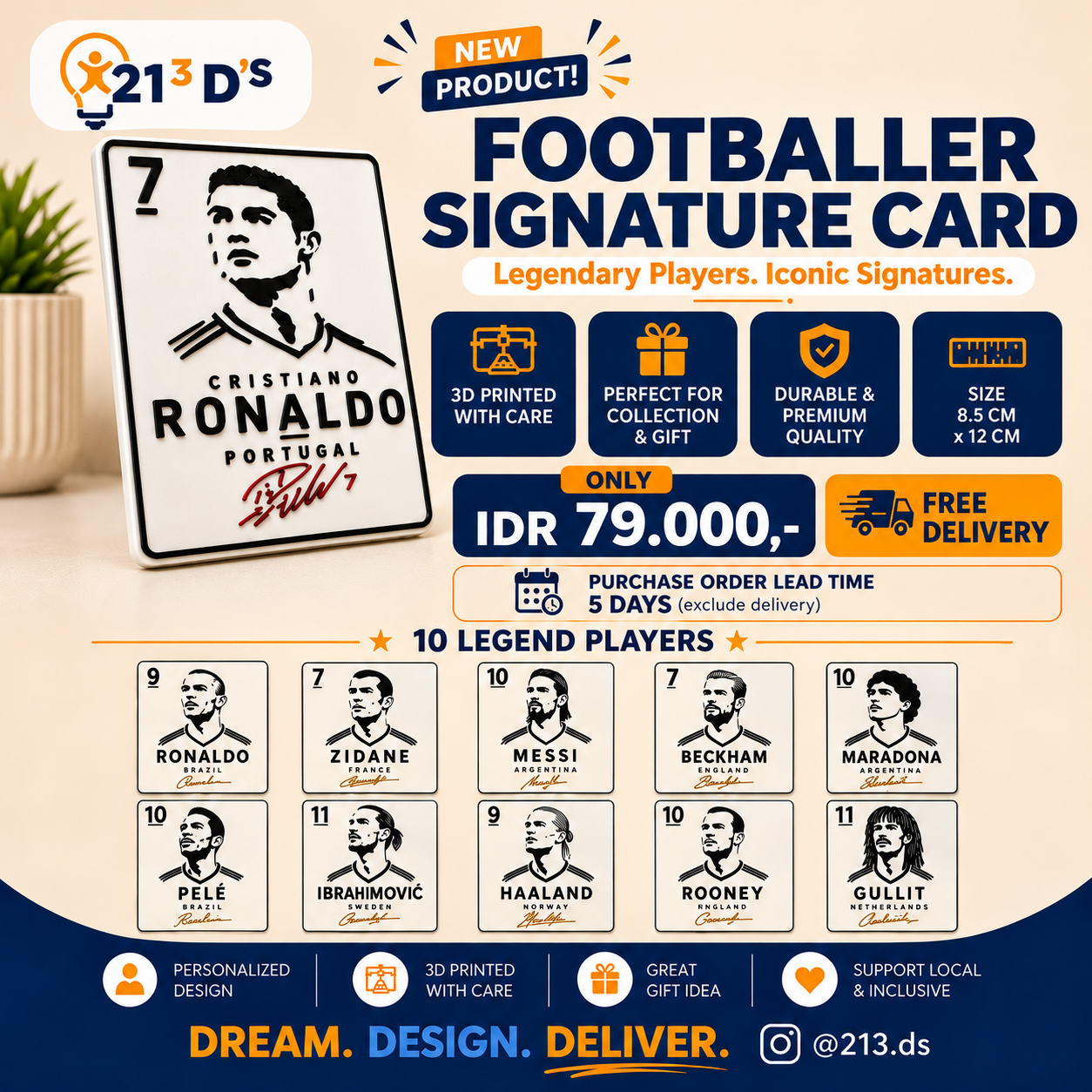 Footballer Signature Card