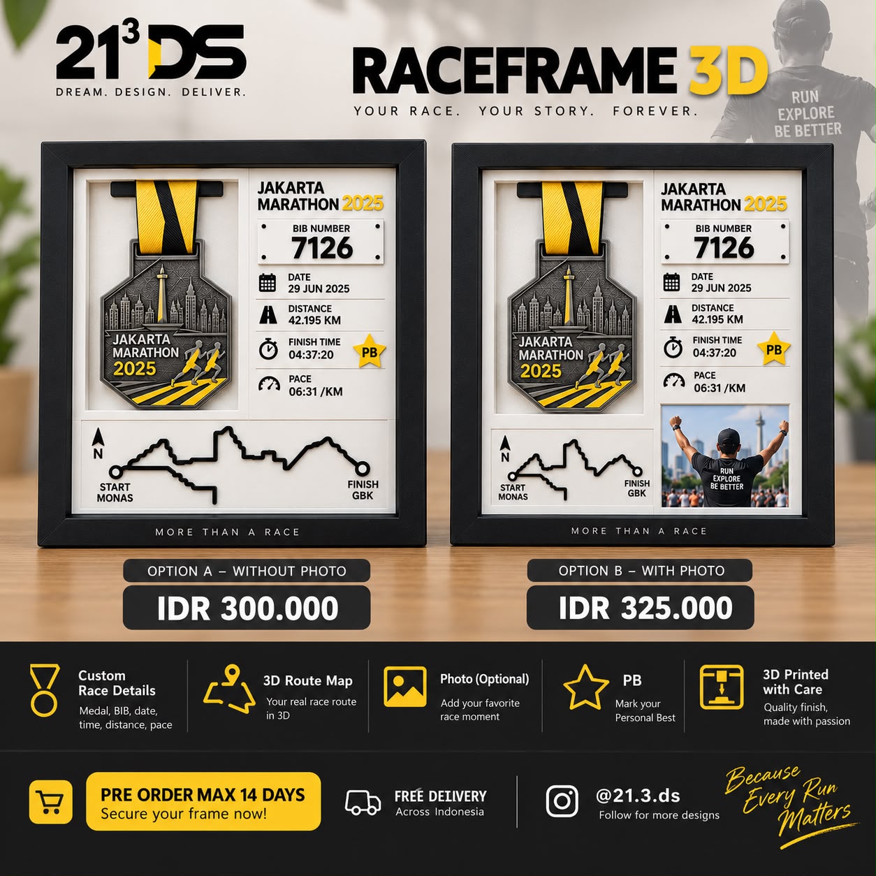 Marathon Medal Frame