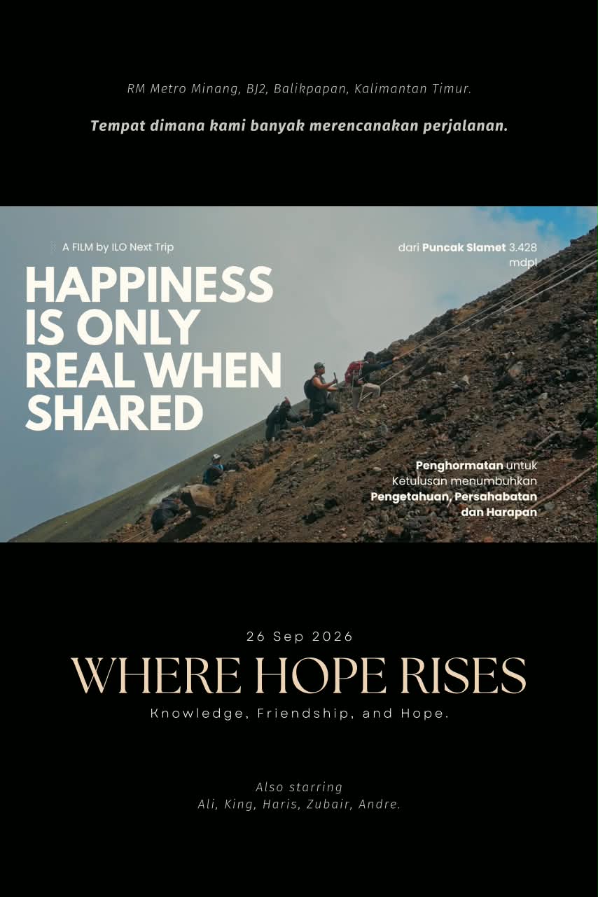 Poster Happiness is only real when shared