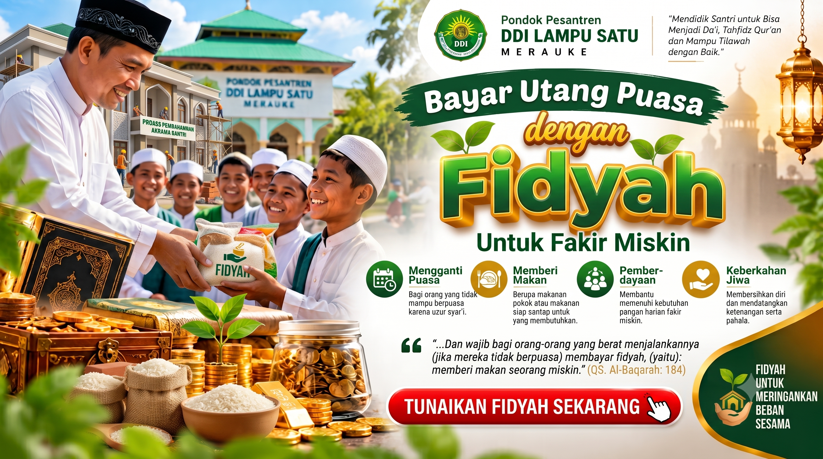 Bayar Hutang Puasa Dengan Fidyah Untuk Fakir Miskin
