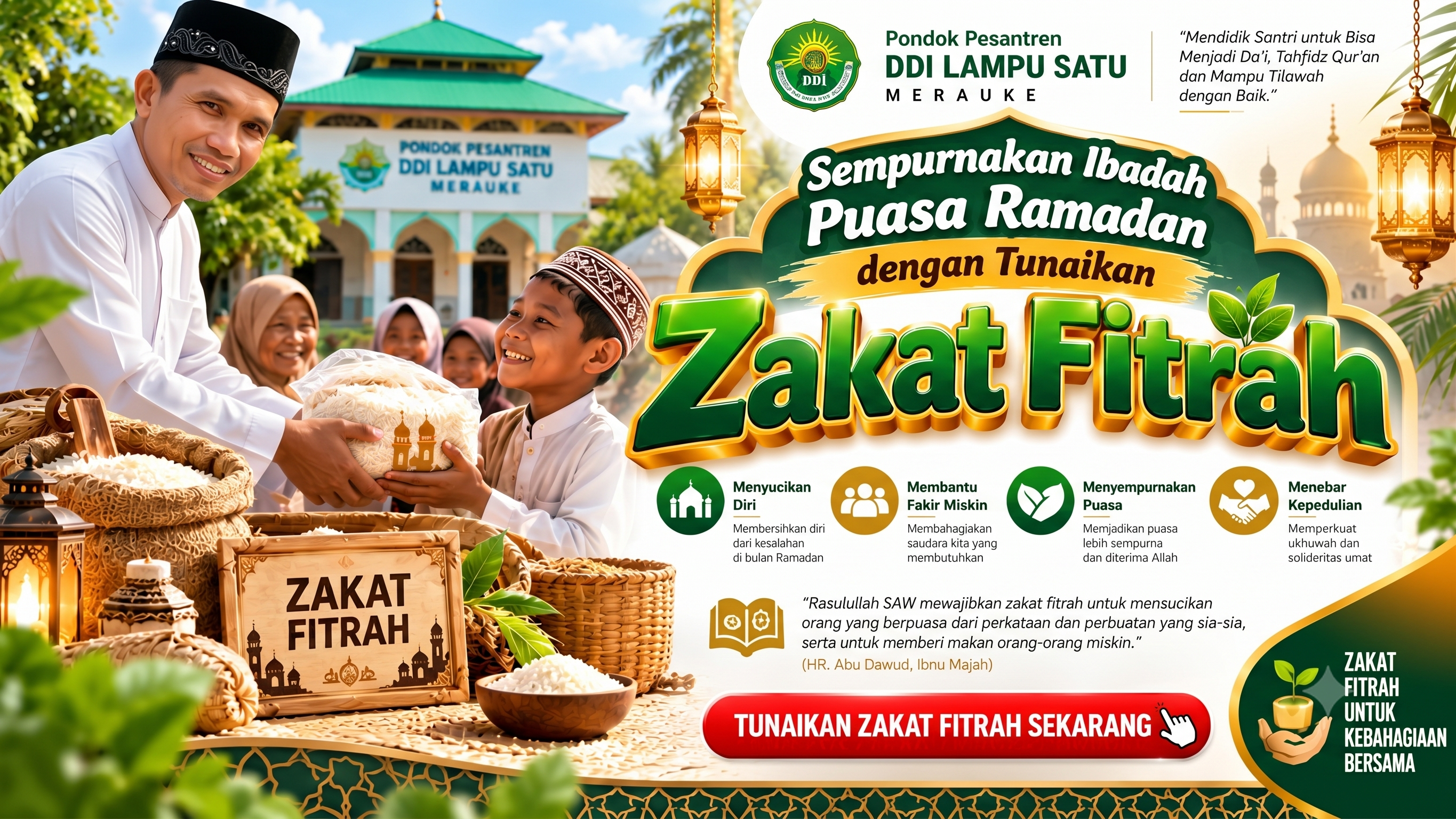 Sempurnakan Ibadah Puasa Ramadan dengan Tunaikan Zakat Fitrah