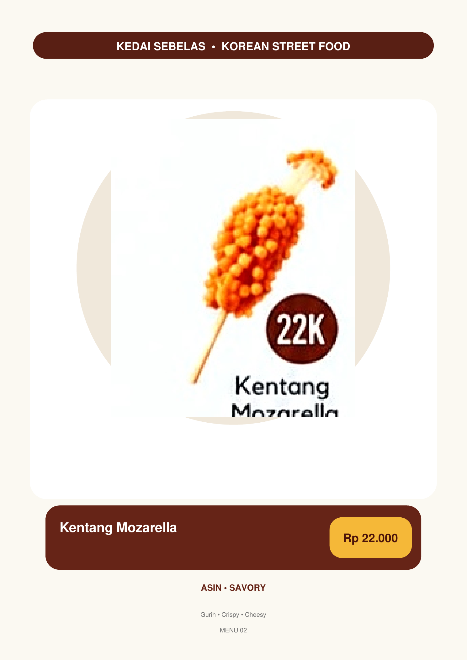 Foto Corndog Kentang mozarella