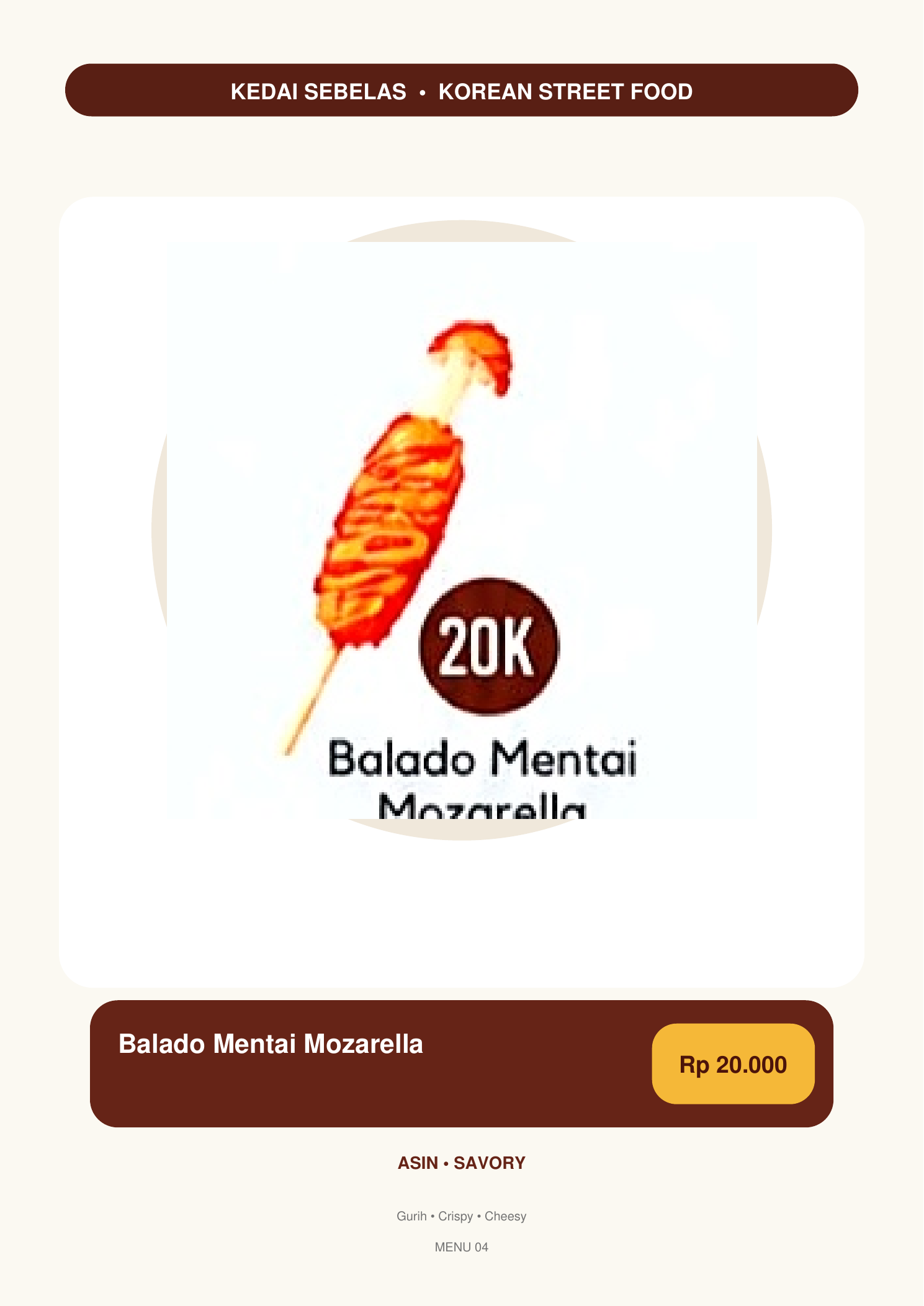 Foto Corndog Balado Mentai Mozarella
