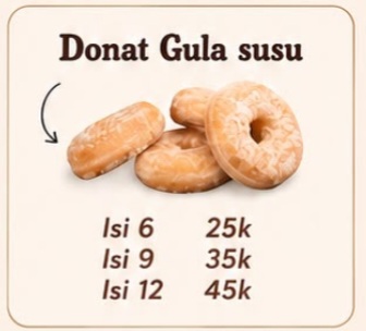 Foto Donat Gula Susu Isi 6