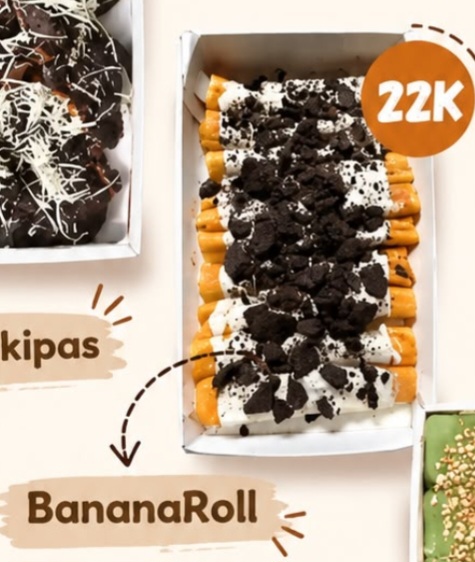 Foto Banana Roll varian rasa