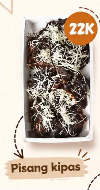 Foto Pisang Kipas Coklat Keju