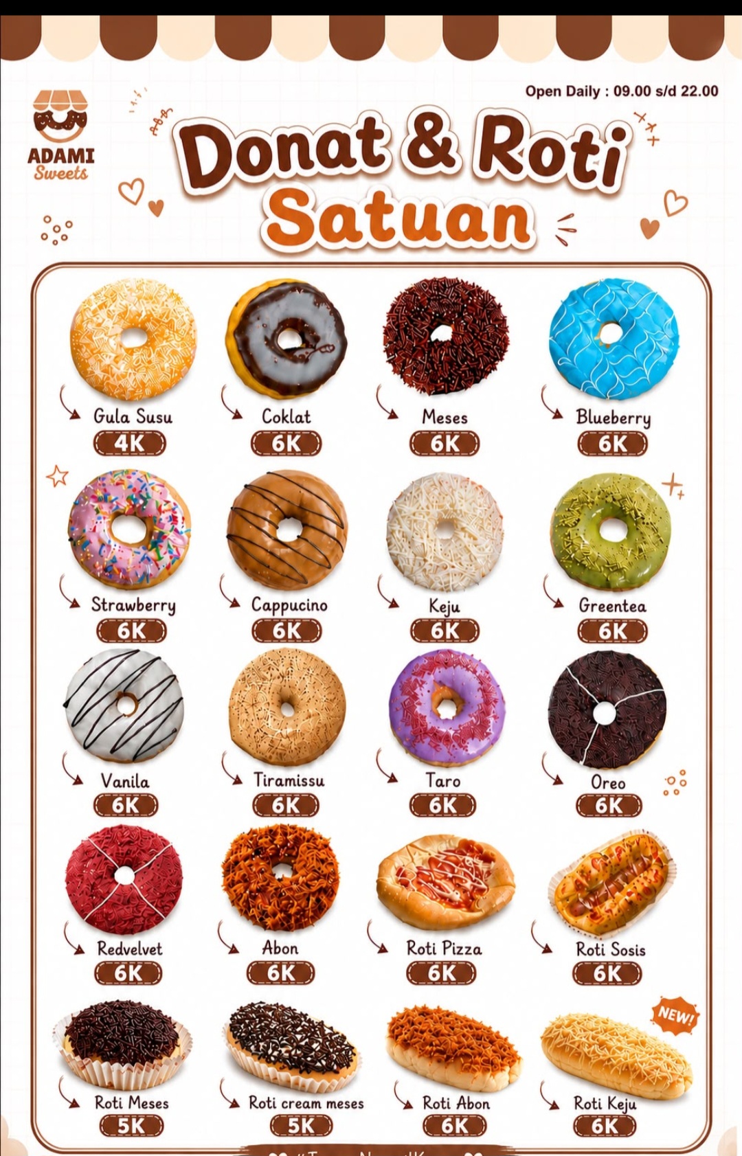 Foto Donat Satuan varian Rasa