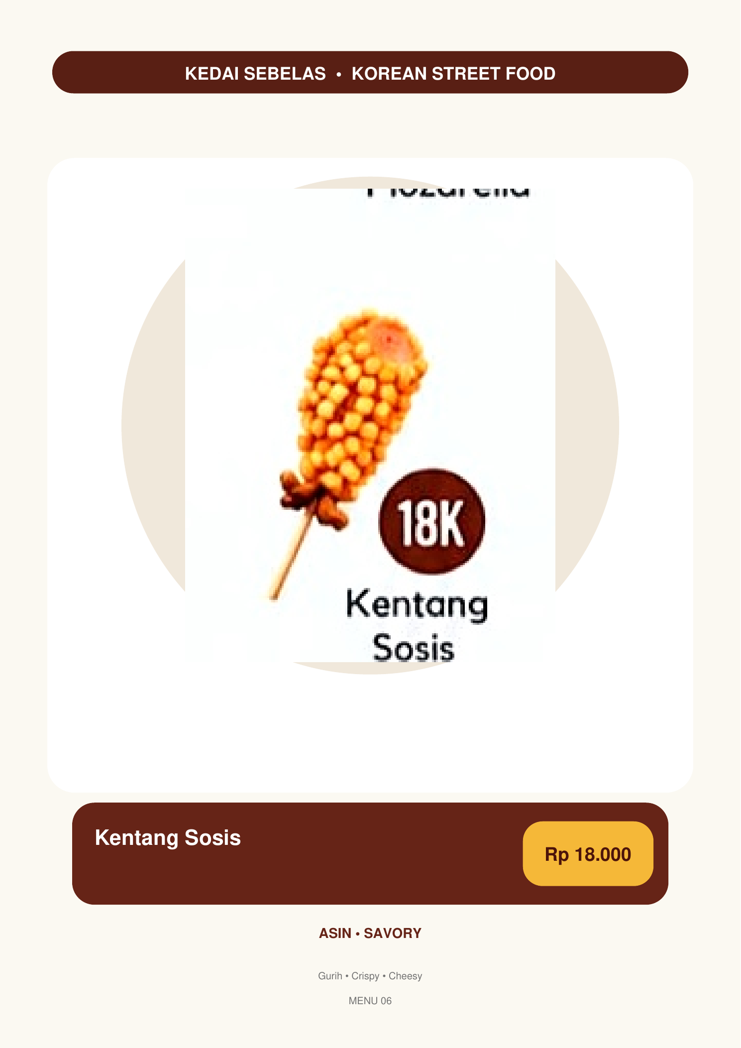 Foto Corndog Kentang sosis