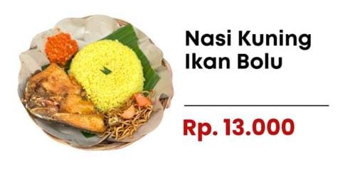 Foto Nasi Kuning Ikan Bolu