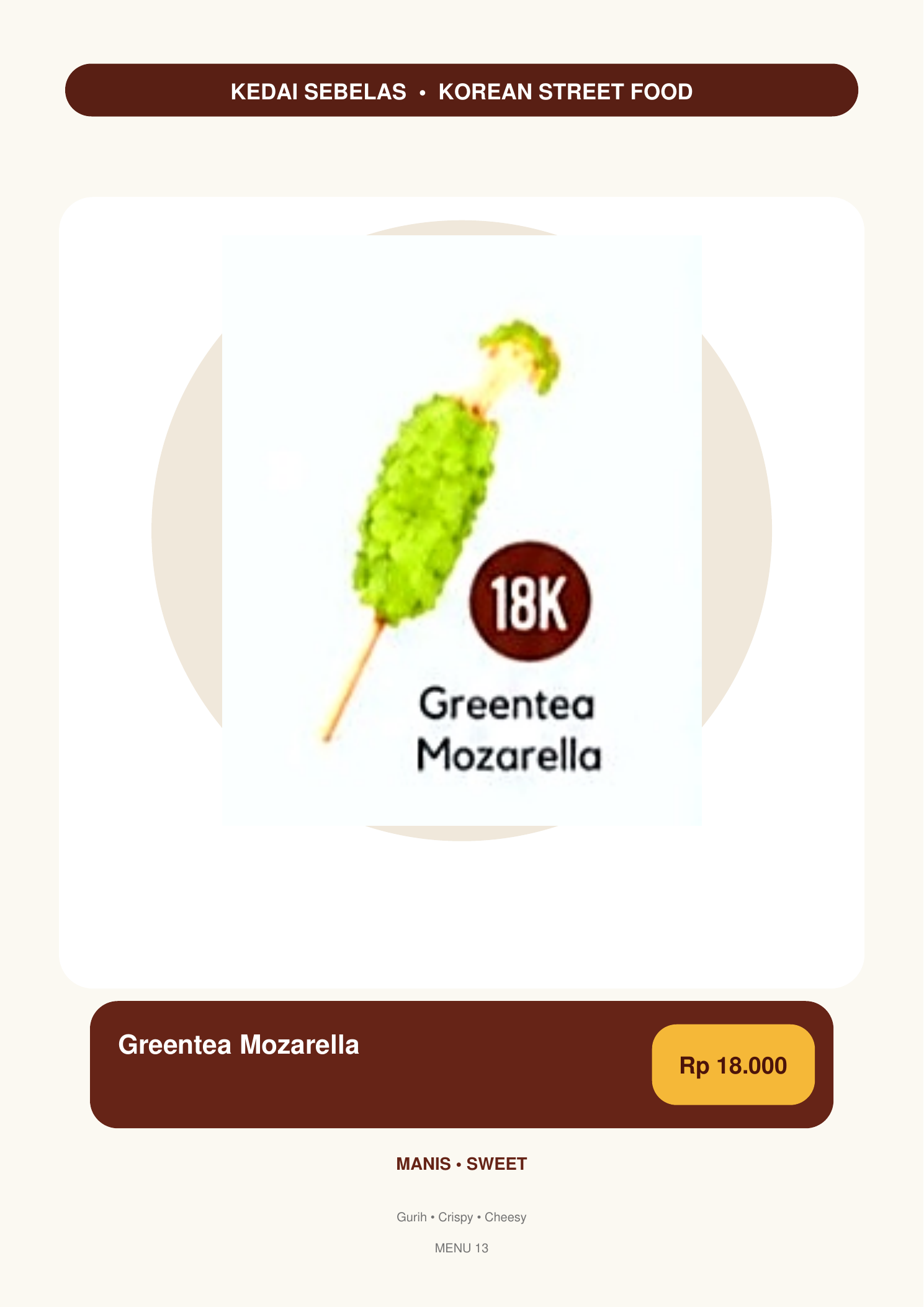 Foto Corndog grentea mozarella