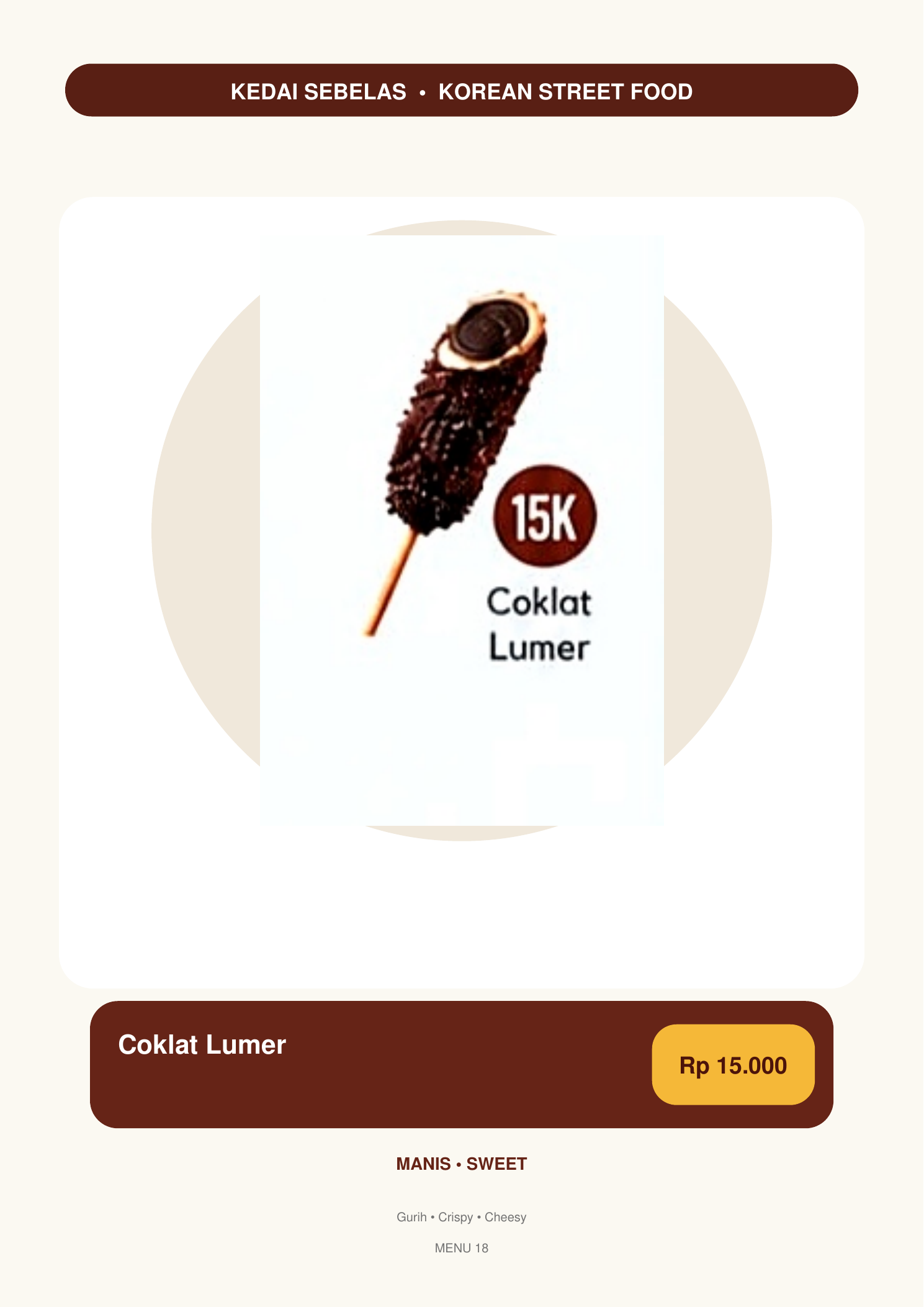 Foto Corndog coklat lumer