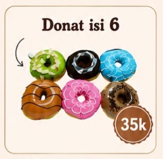 Foto Donat Besar Isi 6