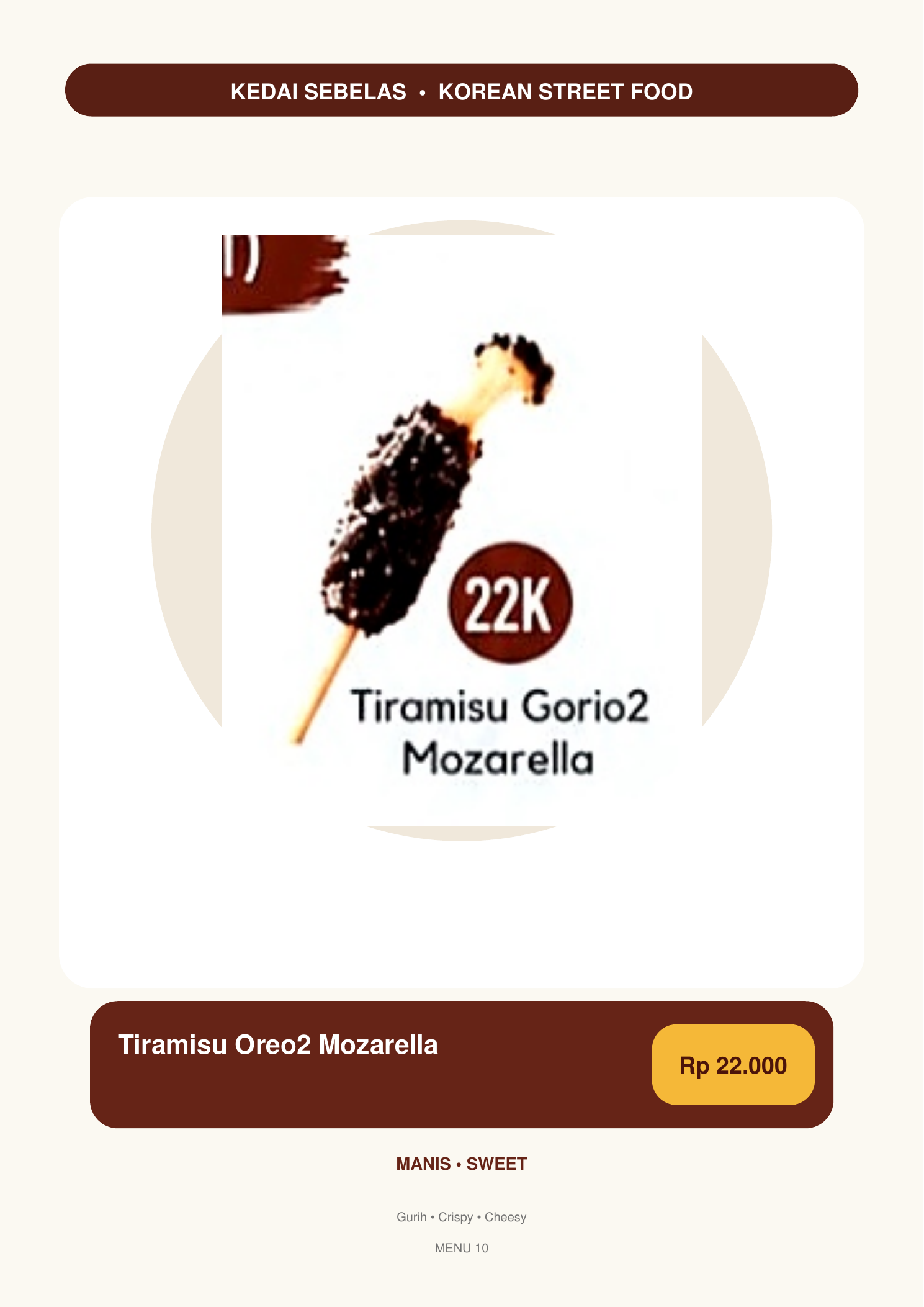 Foto Corndog Tiramisu Gorio rio Mozarela