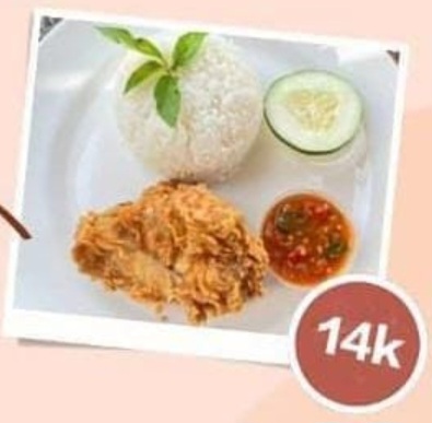 Foto Ayam Geprek/Crispy Pake Nasi