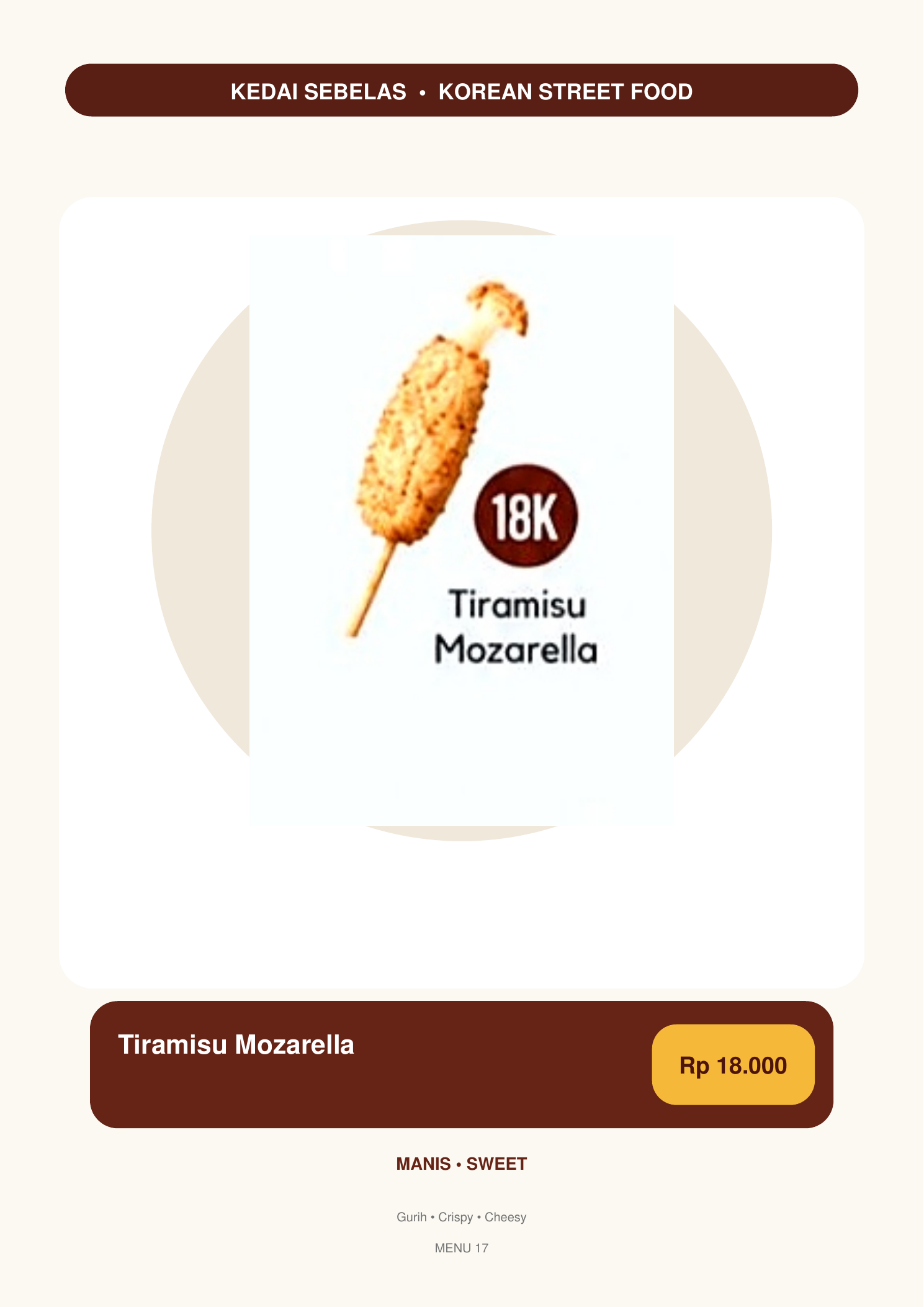 Foto Corndog Tiramisu Mozarella
