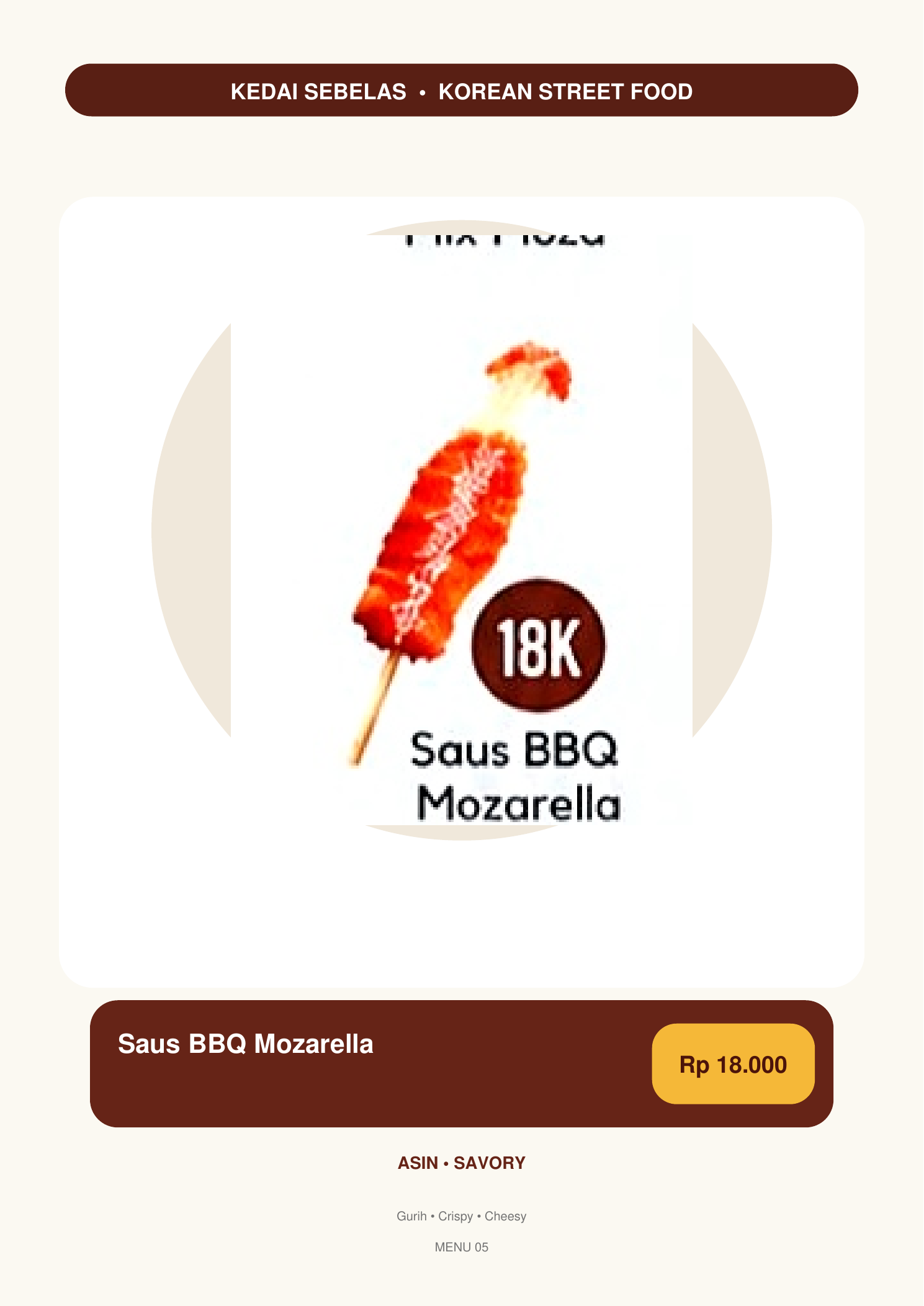 Foto Corndog Saus bbq Mozarella
