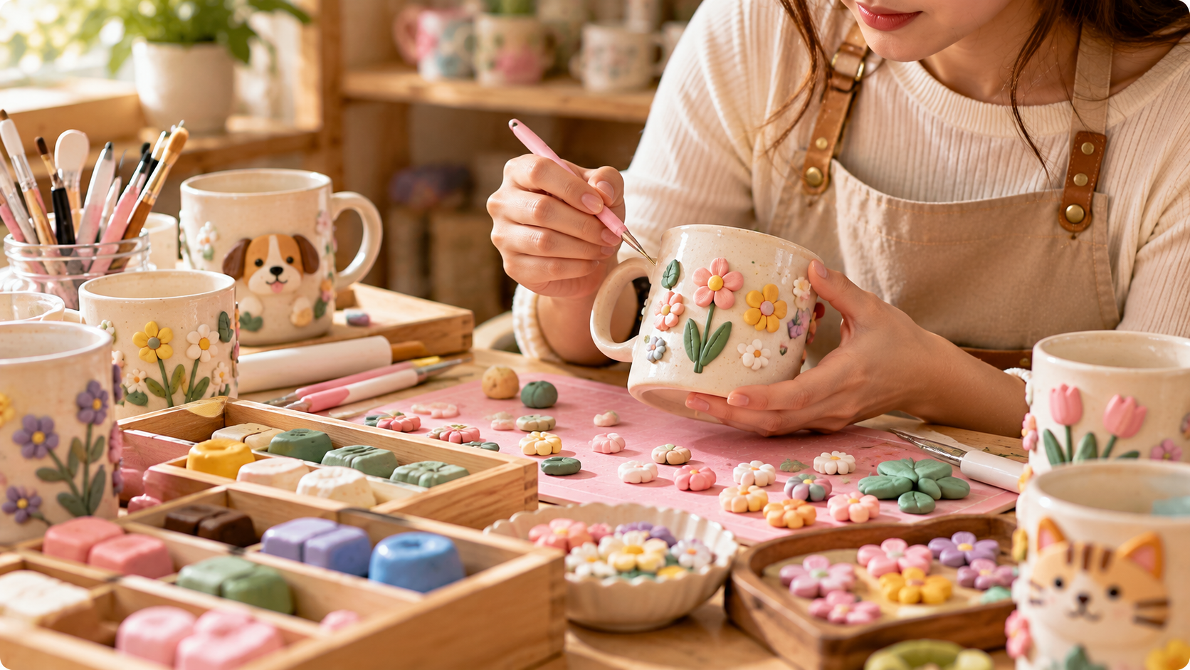 Clay Mug Decoration
