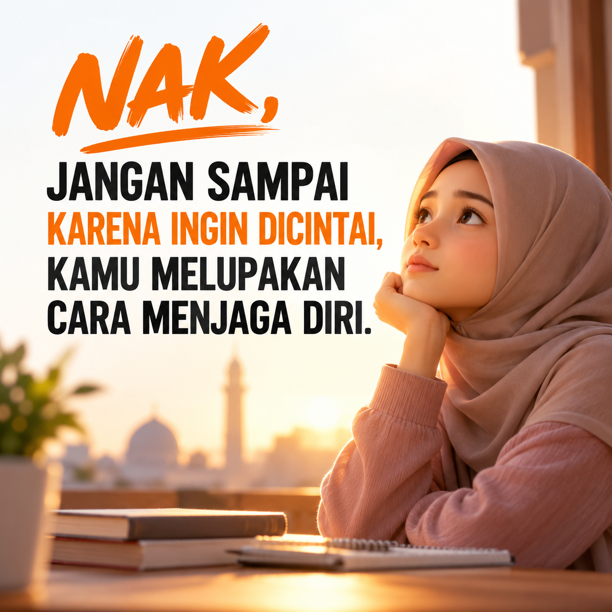 Nak, Jangan Sampai Karena Ingin Dicintai, Kamu Melupakan Cara Menjaga Diri