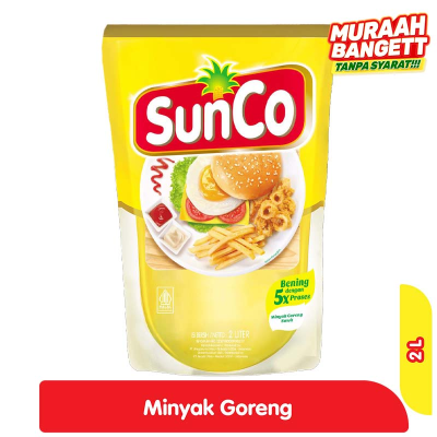 SunCo Minyak Goreng 2L Bening 5X Proses untuk Masakan Lezat dan Sehat