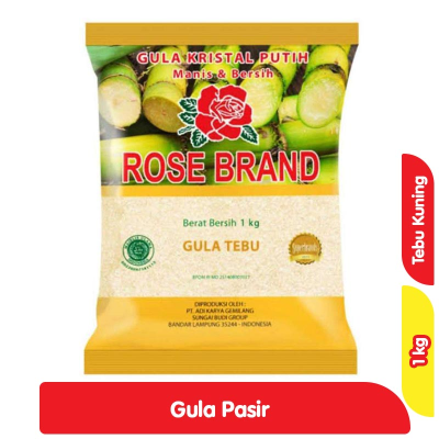 Rose Brand Gula Pasir Tebu Kuning 1 kg
